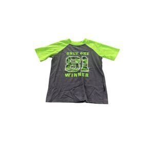 Pro Player Boys Black Neon Green Graphic Short Sleeve T-Shirt Youth Size 5/6